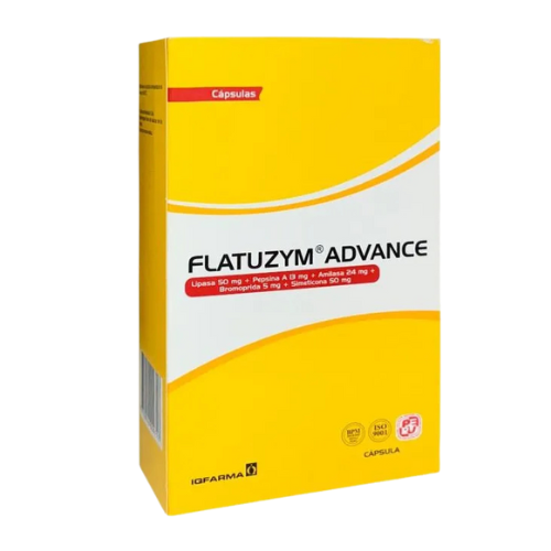 FLATUZYM®ADVANCE 50 mg + 13 mg + 24 mg + 5 mg + 50 mg cápsula